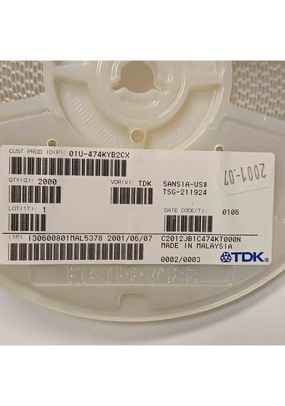 C2012jb1c474kt000n 470nf 16v 805 Tdk Smd Seramik Kondansatör 134 Adet