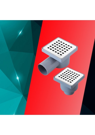 Beyco Klapeli Kromajlı Yer Süzgeci 10x10 32 Mm Yandan Çıkışlı