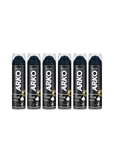 Arko Men Traş Köpük 200ml Siyah - 6'li Paket
