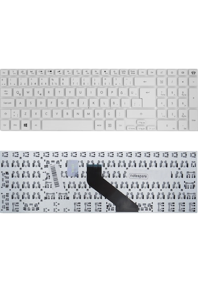 Packard Bell Uyumlu Ts44-hr-701tk, Ts44-hr-703tk, Ts44-sb-550tk, Ts44-sb-551tk Klavye Tr Beyaz
