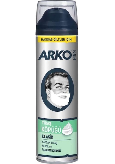 Arko Klasik Hassas Ciltler İçin Tıraş Köpüğü 200 ML