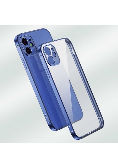 Apple Uyumlu iPhone 12 Pro Max Kılıf Gbox Matte Electroplated Silikon
