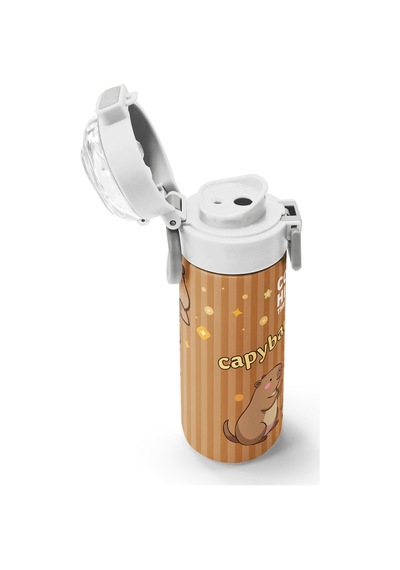 Coral High Kids Kapibara Desenli Pipetli Ve Direkt İçim Çelik Termos 500 Ml 31790 Kahverengi