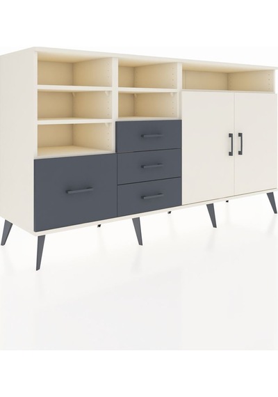 Hyperion Konsol 7 Raflı 4 Çekmeceli 2 Kapaklı 176x44x99 Aytaşı-ay Aytaşı-aytaşı/antrasit Hyperion Konsol 7 Raflı 4 Çekmeceli 2 Kapaklı 176x44x99 Aytaşı-ay Aytaşı-aytaşı/antrasit