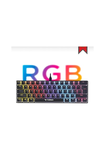 T60 Beyaz Mavi Switch Rgb Klavye Kablolu Gaming Oyuncu Klavyesi