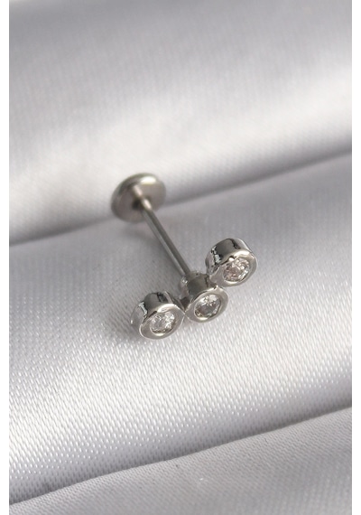 Mey Najmaddin 316l Çelik Gümüş Renk Zirkon Taşlı Tragus Piercing Najmaddin Çok Renkli 17846143