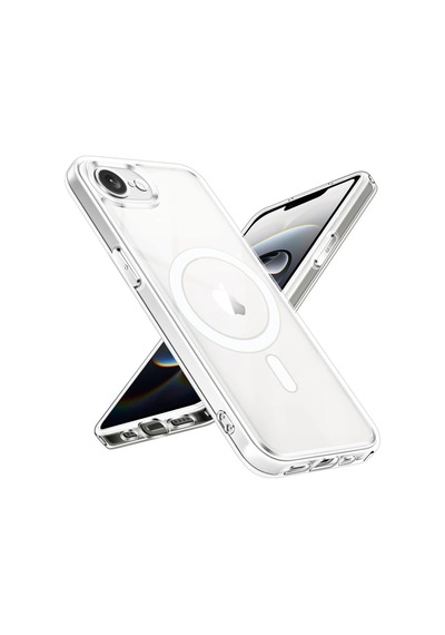 Apple Uyumlu iPhone 16e Uyumlu Kılıf Magneticsafe Şeffaf Silikon - Şeffaf