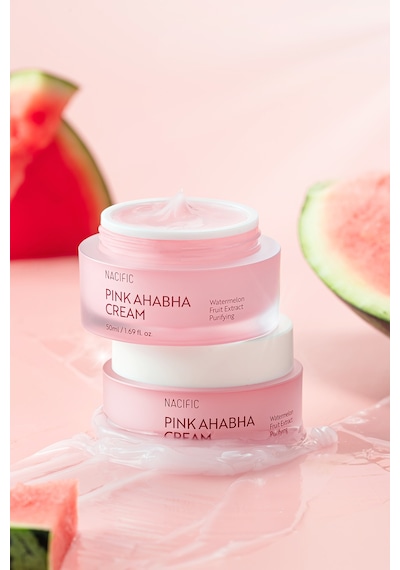 NACIFIC Pink AHA BHA Cream 50 ml , Peeling Etkili Aydınlatıcı Nemlendirici , Gözenek ve Doku Dengeleyici