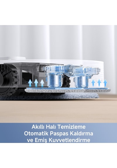 MOVA E40 Ultra Robot Süpürge 19.000 Pa Emiş Gücü Beyaz