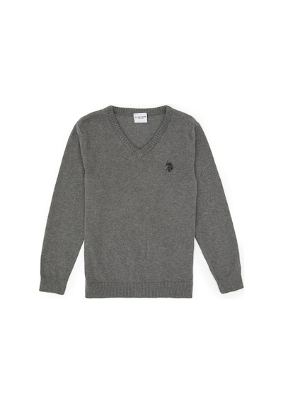 U.s. Polo Assn. Erkek Çocuk Gri Melanj Kazak /triko 50315611-vr086 Gri Melanj
