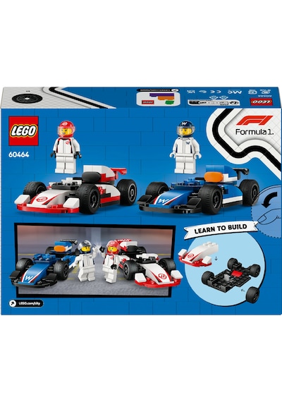 LEGO® City F1® Williams Racing ve Haas F1® Yarış Arabaları 60464 - 4 Yaş ve Üzeri Çocuklar için Yaratıcı Oyuncak Yapım Seti (92 Parça)