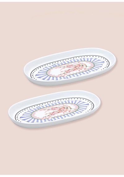 The Mia Spring Oval Servis 2li 29 Cm Renkli