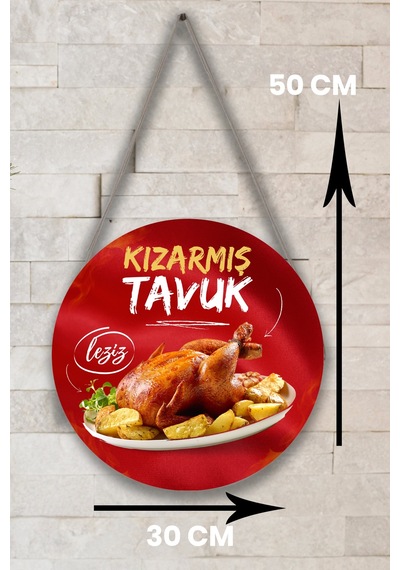 Kızarmış Tavuk Salonu Duvar, Kapı, Tek Taraflı Askılı Karşılama Tabelası, Tavuk Çevirme Dükkanı Süsü