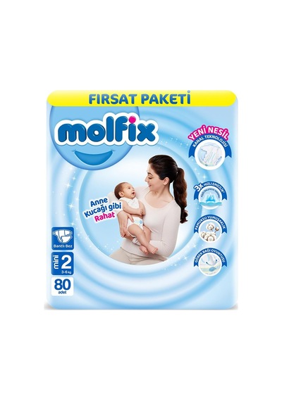 Bebek Bezi 2 Beden Mini Fırsat Paketi 3-6 Kg 80 Adet