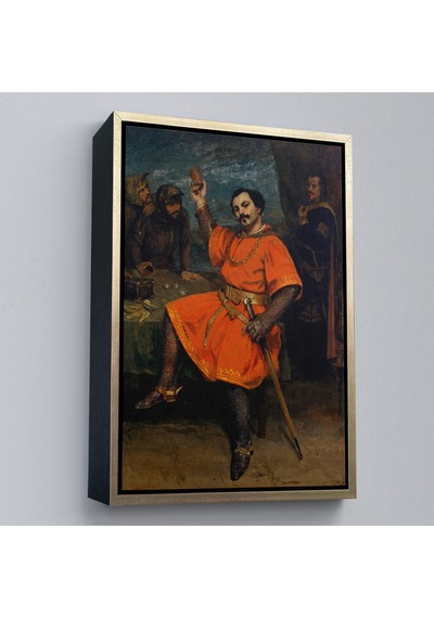 Ahşap Çerçeveli Gustave Courbet - Louis Gueymard Şeytan Robert Rolünde Tablo-7356