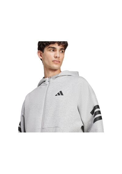 12storeez Adidas Future Icons 3-stripes Full-zip Erkek Sweatshirt Gri L Acı Kahverengi