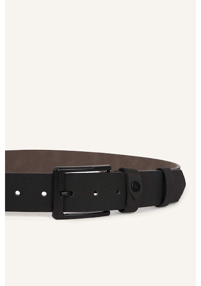 Defacto Erkek Dikdörtgen Toka Suni Deri Jean Kemeri H5074axnsbk27 Siyah-bk27