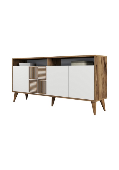 Milan 160cm Konsol - Ceviz / Beyaz