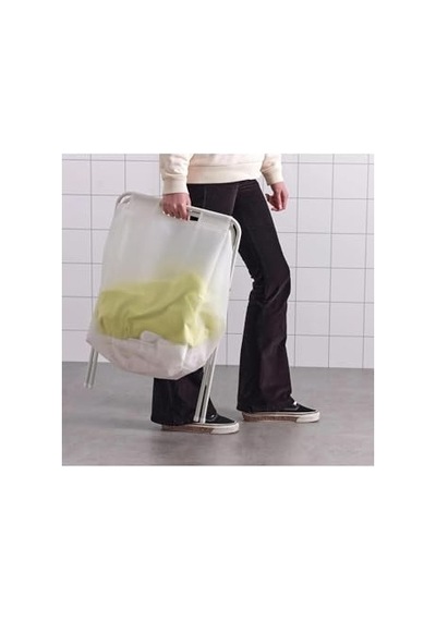 50 Litre Beyaz,katlanır, Çamaşır Sepeti Açılır Kapanır Pratik Kirli Sepeti 50 Lt U42x G43x Y60 Cm Açık Bej