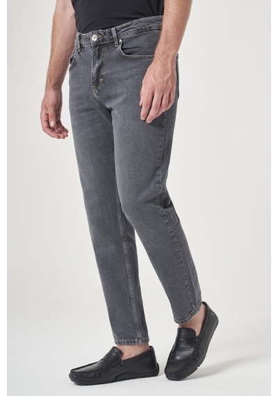 İmza Füme 5 Cep Gabardin Slim Fit Pamuklu Denim Jean Kot Pantolon 1023260154