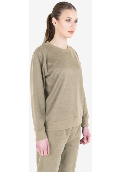 Lescon Bej Kadın Sweatshirt 23n-2102