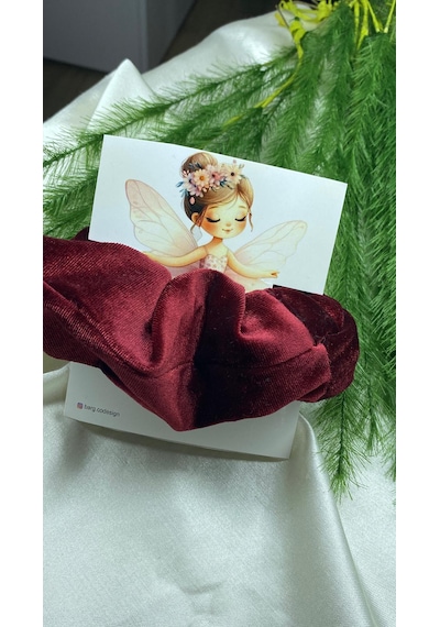 Bride Düğün Kına Nişan Doğum Günü Hedeliği Kadife / Saten Saç Lastiği Bordo