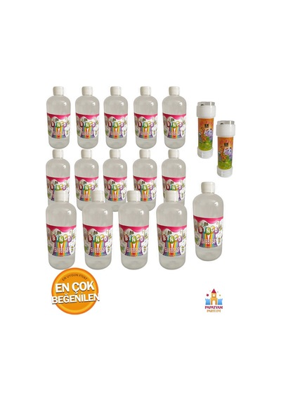 Çift Eğlence: 15 Adet Yedek Baloncuk Solüsyonu + Mini Köpük Oyunları Seti