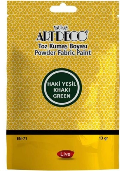 Artdeco Toz Kumaş Boyası Haki Yeşil 13 G
