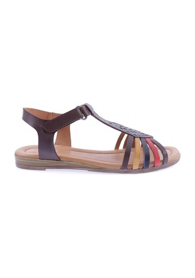Dgn 3050-22y Kadın T Model Lazerli Sandalet 3050-2022-R1886 Vizon