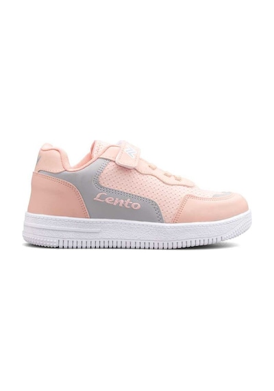 Lento Ortopedik Rahat Kız Çocuk Spor Ayakkabı Sneaker Pudra/buz Filet Lento A-25 Gri - Pudra