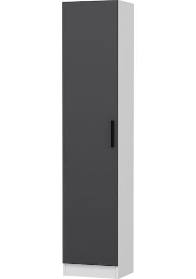 Minar Kale 210 Cm 1 Kapaklı 1b Raf Portmanto Beyaz Antrasit
