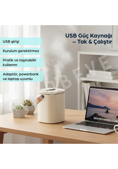 Robeve 1.8 Litre Rgb Işıklı Buhar Makinesi Hava Nemlendirici Aroma Difüzörü Çift Spreyli Ultrasonik Nem Makinesi Düşük Enerji Tüketimli Ev, Ofis, Bebek Odası Için