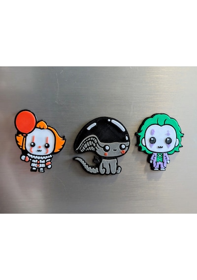 Batman Joker It Pennywise Alien Yaratık Film Figürü Dekoratif Buzdolabı Magneti