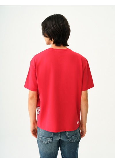 Loose Fit Erkek Tshirt K.kol kırmızı