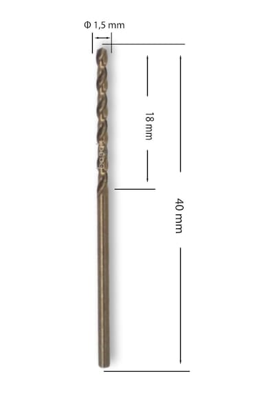 Mte 1,5 Mm Paslanmaz Matkap Ucu Altın Seri Hss-e Dın 338
