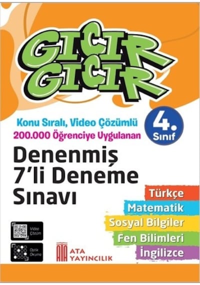 Ata Yayıncılık 4. Sınıf Gıcır Gıcır Tüm Dersler Denenmiş 7'li Den