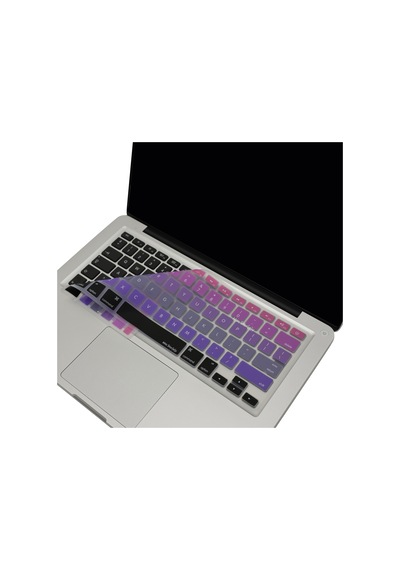 Apple Uyumlu MacBook Air Pro Klavye Koruyucu Us-abd İngilizce Ombre Eski Usb'li Model 2008-2017 İle Pembe Mavi