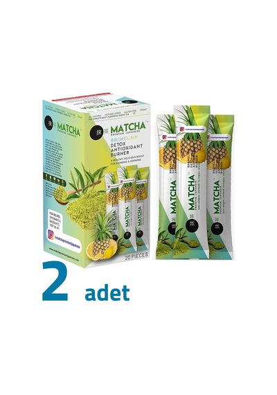 Matcha Premium Japanese Bromelain Ananaslı Limonlu Matcha Çayı 2'li 20 x 8 G