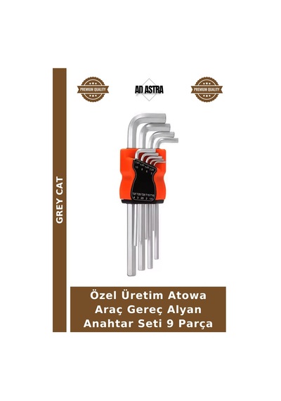 Özel Üretim Atowa Araç Gereç Alyan Anahtar Seti 9 Parça