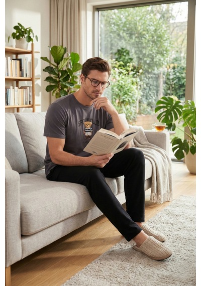 Buratti Erkek Pijama Takımı 6096160 Gri Gri