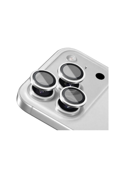 Buff İphone 18 Pro / 18 Pro Max Titan Metal Kamera Lens Koruyucu Silver Gümüş