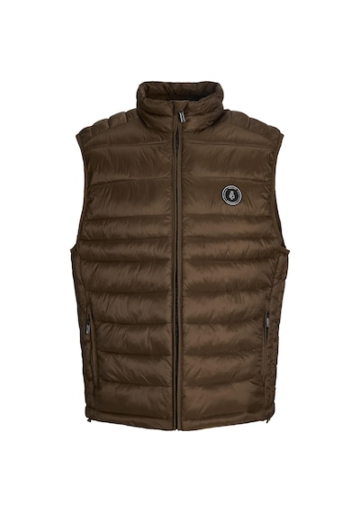 Jack & Jones Jjekıngsley Erkek Hafif Şişme Yelek Dik Yaka Günlük Rahat Kahverengi
