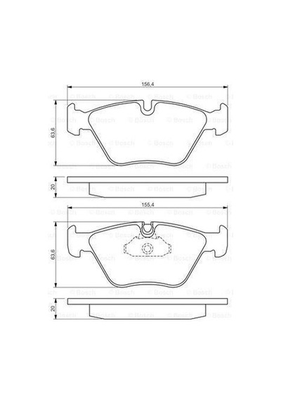 BOSCH 986424485 Ön Balata Bmw E39 520I (96-00) 523I (96-00) 528I (96-00) 525Tds (96-03)(0986Tb2153)