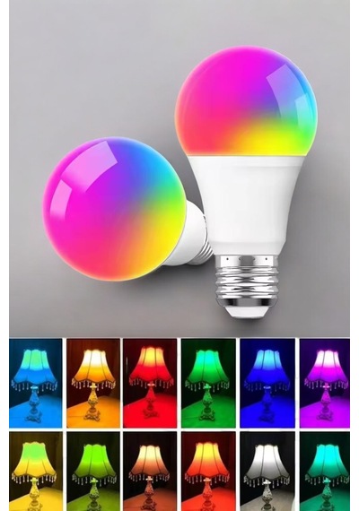 Led Ampul Enerji Dostu Rgb Işıklı 100w Led Işık Diğer