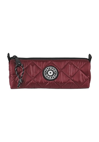Jacbag Prime Soft-kapitone Üçgen Kalemkutu Prime Soft-bordo renkli
