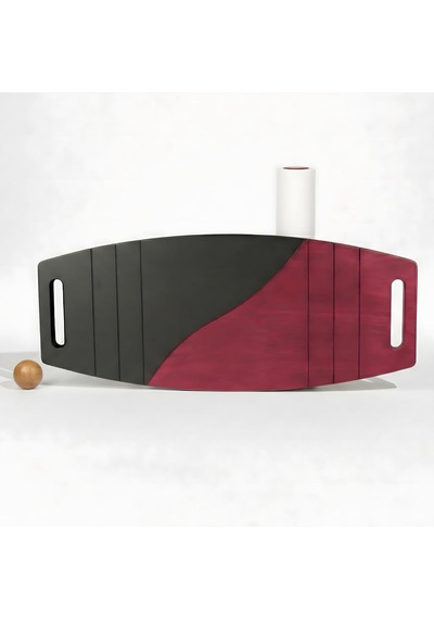 Siyah/kırmızı Denge Tahtası Balance Roller Board Çift Fonksiyonlu Sörf Eğitim Tahtası Kaykay Eğitim Tahtası 73 Çok Renkli