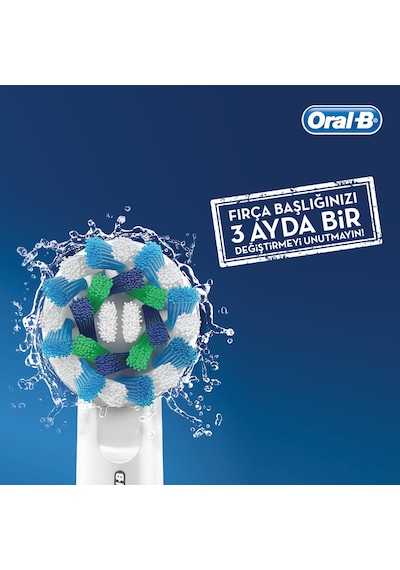 Oral-B CrossAction Elektrikli Diş Fırçası Yedek Başlığı 8'li Siyah