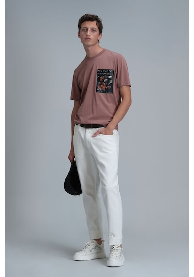 Lufian Erkek Exotıc Modern Grafik T-shirt 111020202 Tarçın Gülkurusu