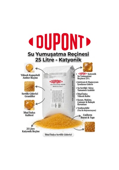 Dowex Su Yumuşatma Reçinesi 25 Litre  İyon Değişim Kireç Önleyici / İtalyan Katyonik