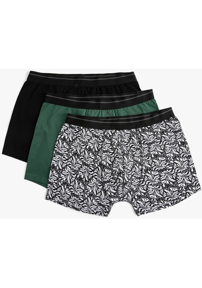 Koton 3'Lü Boxer Seti Çiçekli Baskılı Çok Renkli Siyah 4Slm90020Mk Siyah Koton 3'Lü Boxer Seti Çiçekli Baskılı Çok Renkli Siyah 4Slm90020Mk Siyah